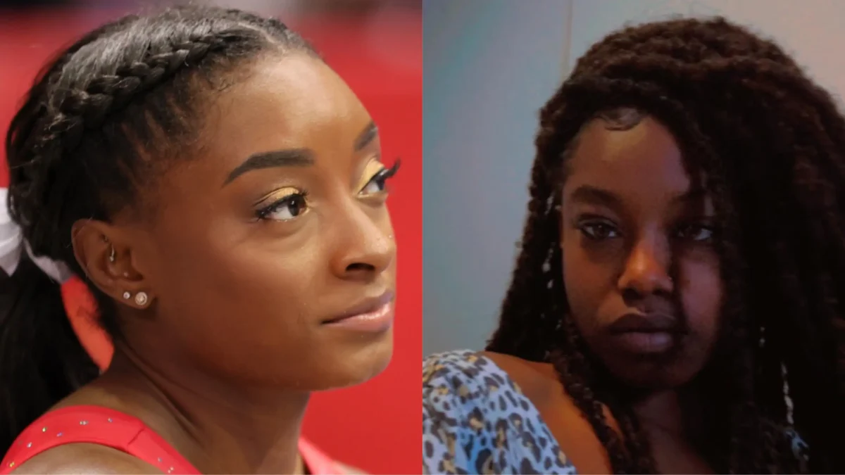 Simone Biles’ estranged sister, Micah, sounds off amid family drama with their mother, Shanon. (Photos: Carmen Mandato/Getty Images; Micah Biles-Walker/Facebook)