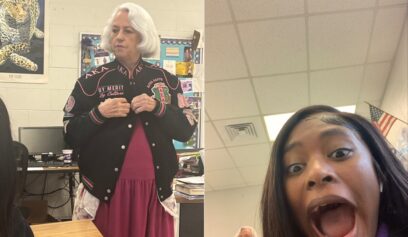 Defiant Substitute Teacher Puts on Teacher's AKA Jacket. Students and Social Media Braces for What Will Happen Next 