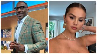 Shannon Sharpe gets snubbed by paparazzi after Selena Gomez appears behind him.