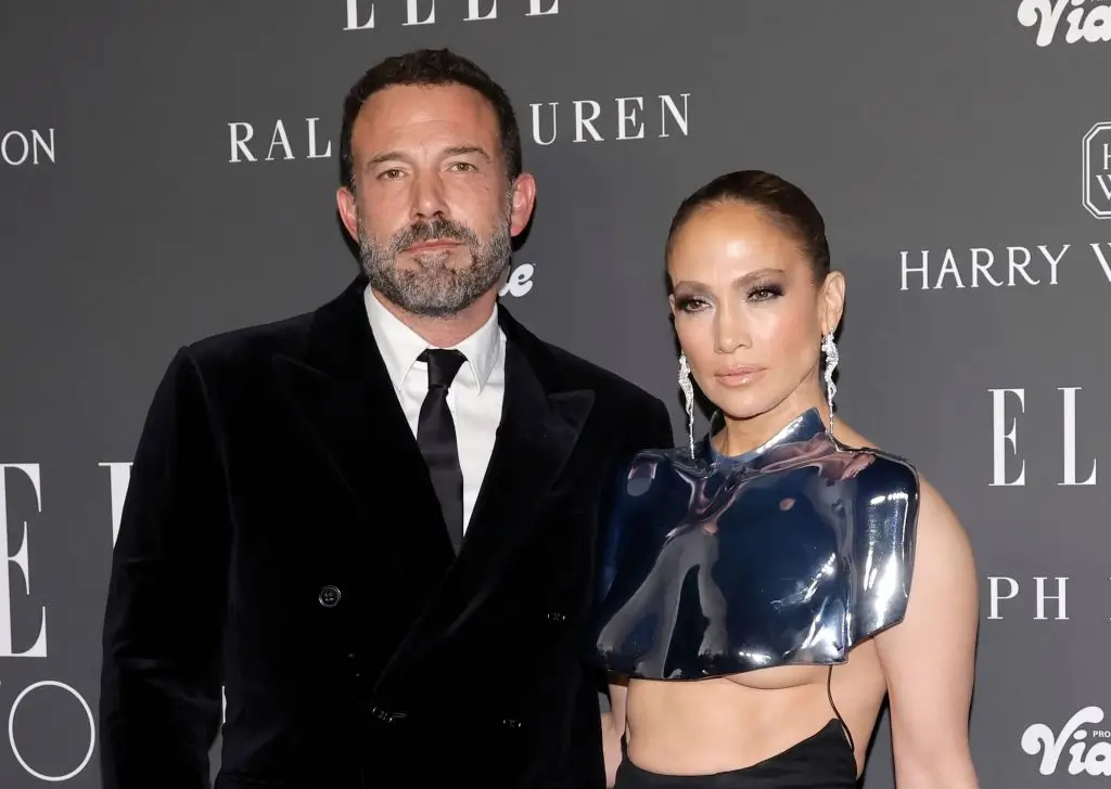 LOS ANGELES, CALIFORNIA - DECEMBER 05: (L-R) Ben Affleck and Jennifer Lopez attend ELLE's Women In Hollywood Celebration at Nya Studios on December 05, 2023 in Los Angeles, California. (Photo by Kevin Winter/Getty Images,)
