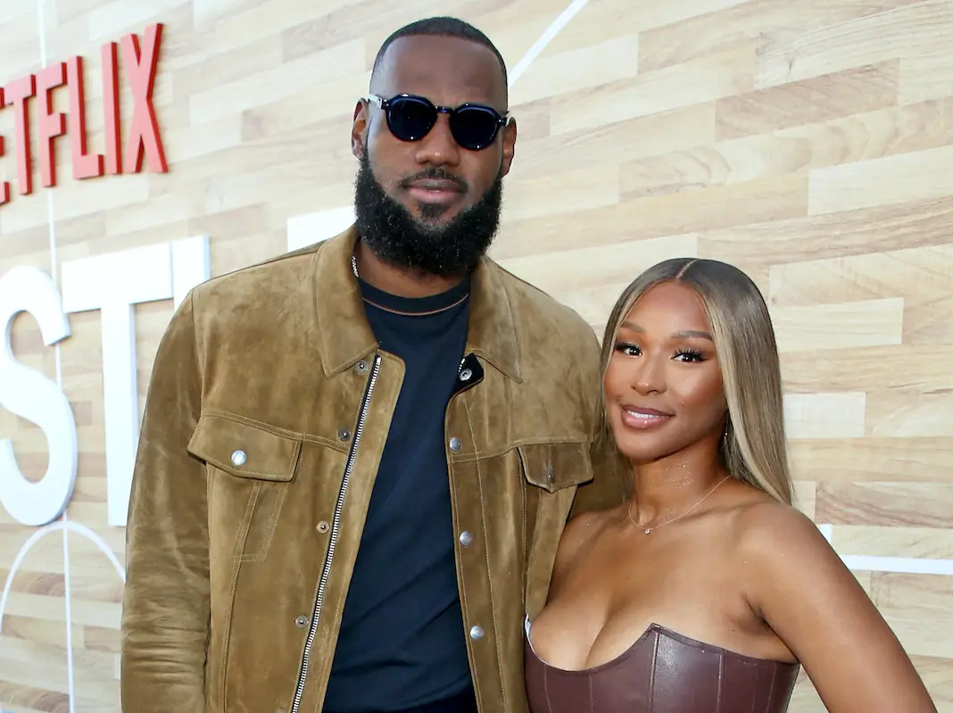 LOS ANGELES, CALIFORNIA – JUNE 01: (L-R) LeBron James and Savannah James attend the World Premiere of "Hustle" on Netflix at the Regency Village Theater on June 1, 2022 in Los Angeles, California. (Photo: Phillip Faraone/Getty Images for Netflix)
