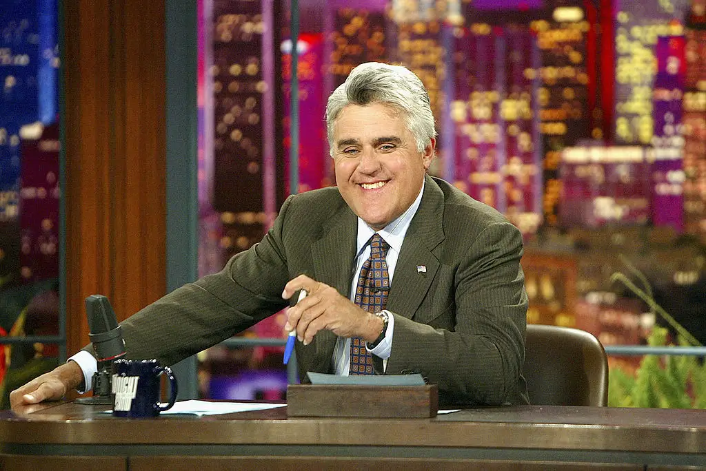 BURBANK, CA - JULY 7: Jay Leno appears on "The Tonight Show" on July 7, 2004 at NBC Studios in Burbank, California. (Photo: Kevin Winter/Getty Images)
