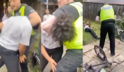 Shocking Video Shows Police Officer Gripping 14-Year-Old Boy In Headlock, Shocking Him While He's on the Ground with Taser