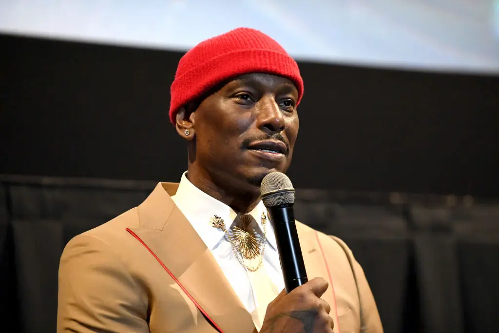 LOS ANGELES, CALIFORNIA - AUGUST 27: Tyrese Gibson speaks onstage during the "1992" Los Angeles Premiere at Regal LA Live on August 27, 2024 in Los Angeles, California. (Photo by Jon Kopaloff/Getty Images for Lionsgate)
