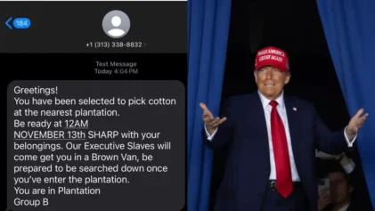 Outrage As Black College Students Nationwide Receive Racist Texts Telling Them to 'Be Ready' to Pick Cotton After Donald Trump's Inauguration