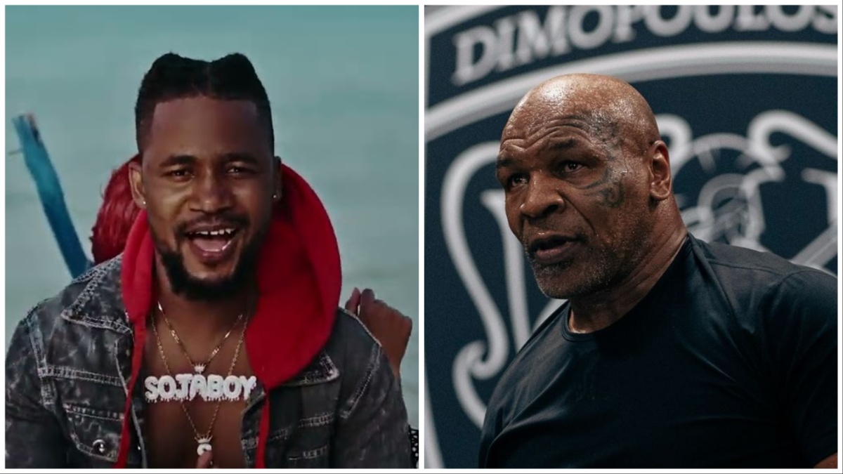 Nigerian recording artist Soja Boy jumped into Mike Tyson's Instagram comment section to shoot his shot at the sports icon's 34-year-old daughter. (Photo: Soja Boy/YouTube; miketyson/Instagram)