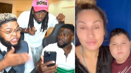 Angry Mom Hurls 'N---er' and 'Gorilla' Slurs In Fiery Video to Druski Over Claims He Bullied Her Son on Kai Cenat's Stream (Screenshots: Kai Cenat/Youtube; Drama Alert / X)