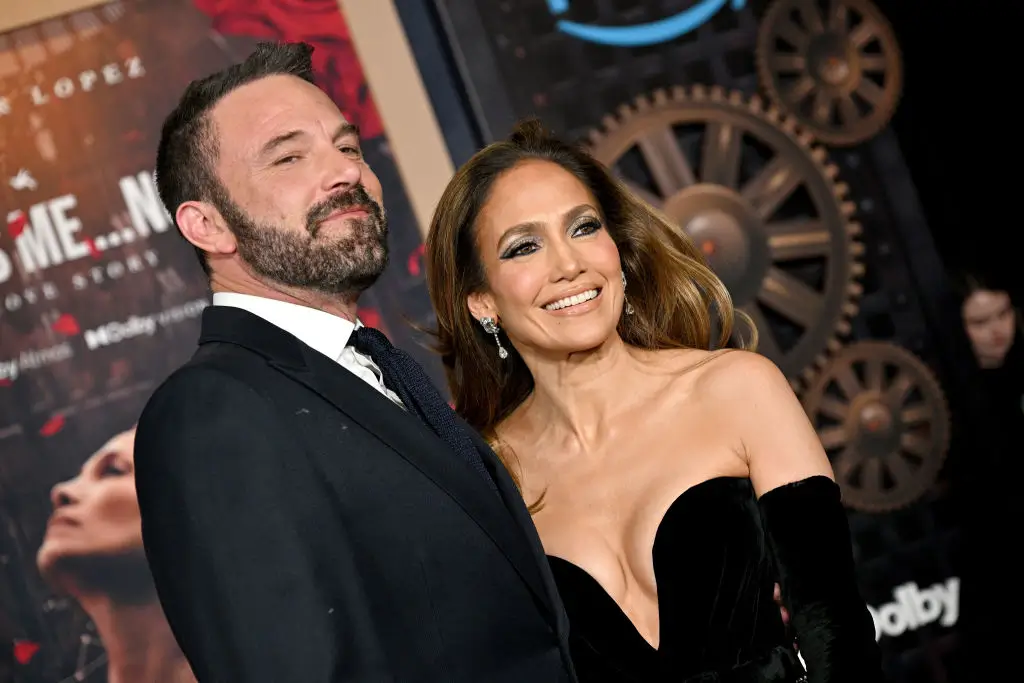 HOLLYWOOD, CALIFORNIA - FEBRUARY 13: Ben Affleck and Jennifer Lopez attend the Los Angeles Premiere Of Amazon MGM Studios "This Is Me...Now: A Love Story" at Dolby Theatre on February 13, 2024 in Hollywood, California. (Photo by Lionel Hahn/WireImage)
