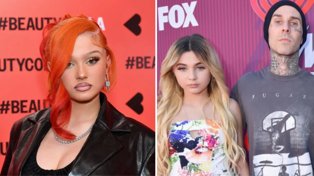 Travis Barker's daughter Alabama Barker faces backlash for morphing into a Black woman amid blackfishing claims.  (Photos: Paras Griffin/Getty Images for Beautycon™;  Jeff Kravitz/2019 iHeartMedia)