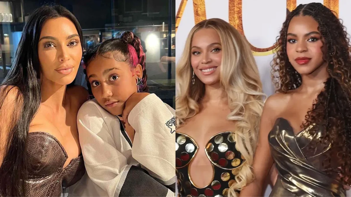 Fans Call Out the Contradictions in North West's Outfit and the Backlash Over Blue Ivy Carter's “Wildly Inappropriate,” Red Carpet Gown (Photos: @kimkardashian/Instagram; Amy Sussman/WireImage)
