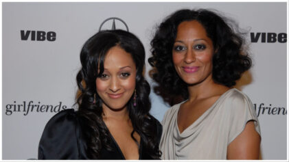 Tia Mowry (L) portrayed Melanie Barnett in "The Game," the younger cousin of Tracee Ellis Ross' (R) character Joan Clayton in "Girlfriends."