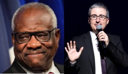 John Oliver, host of HBO's Last Week Tonight, offered Clarence Thomas $1 million a year for the rest of the Supreme Court justice's life and a brand-new RV if Thomas steps down from his post on the nation's highest federal bench. (Photo: Twitter)
