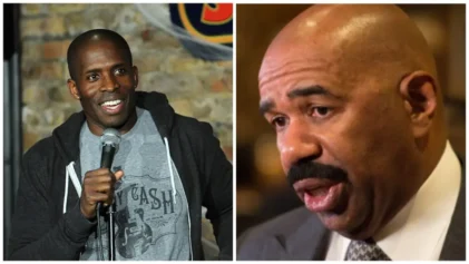 Comedian Godfrey reveals that Steve Harvey threatened him over his hilarious impression of the talk show host.