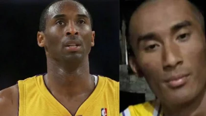 Kobe Bryant and Ma Jinghui (Photo: Lisa Blumenfeld / Getty Images Sport via Getty Images / Douyin)