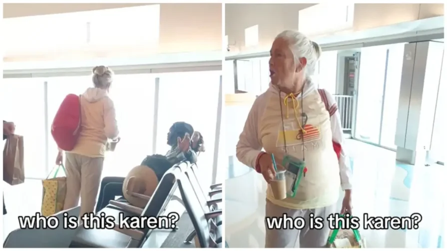 White woman, Karen, harasses Black man at a Fort Lauderdale airport