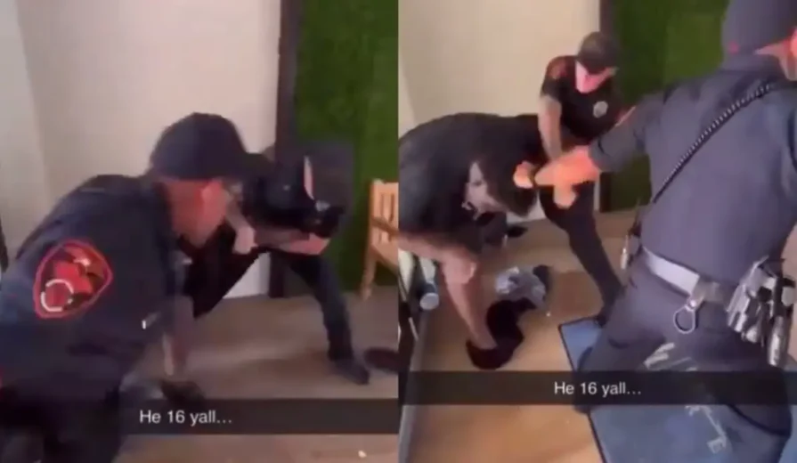 Florida Cops Corner Black Boy with Blows, Pull His Hair Over Swimming In Apartment Pool, Shocking Video Shows