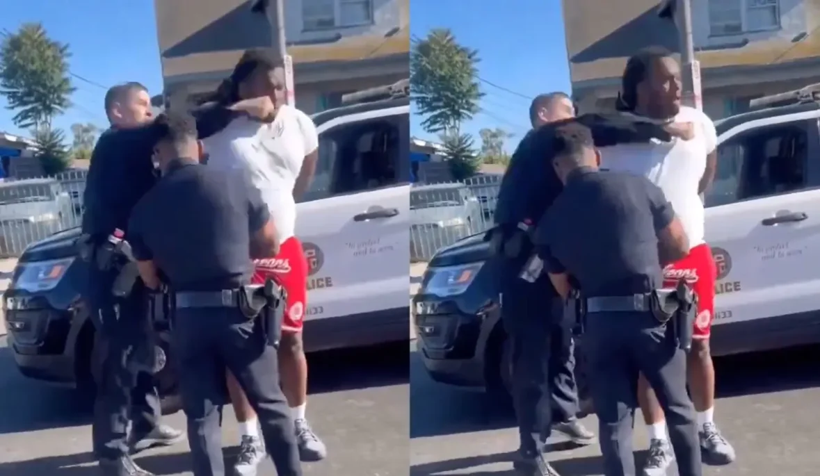 nvestigation Underway After White LAPD Officer Sucker Punches Handcuffed Black Man In Viral Video