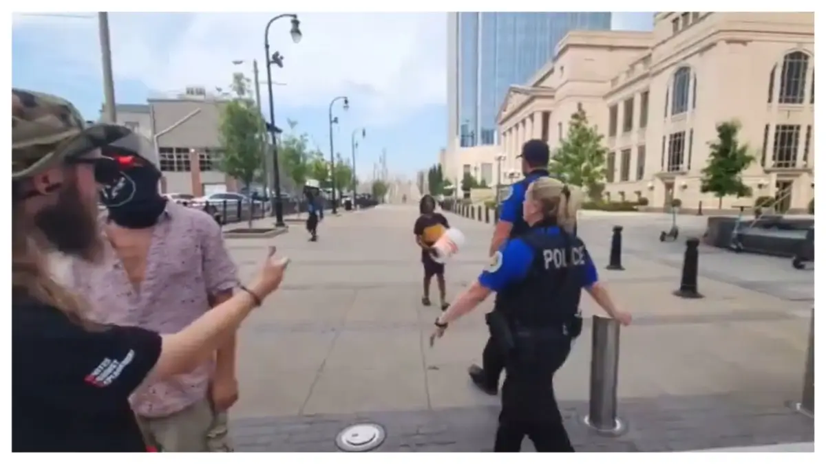 White supremacist harassing Black boys in Nashville 