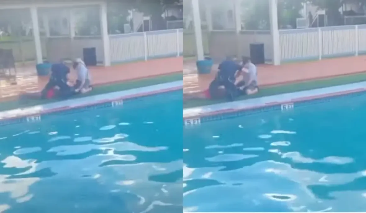 Texas cop fired after being caught on video 'brutally' beating several children and adults at a pool party. Victims' families want cop arrested and charged