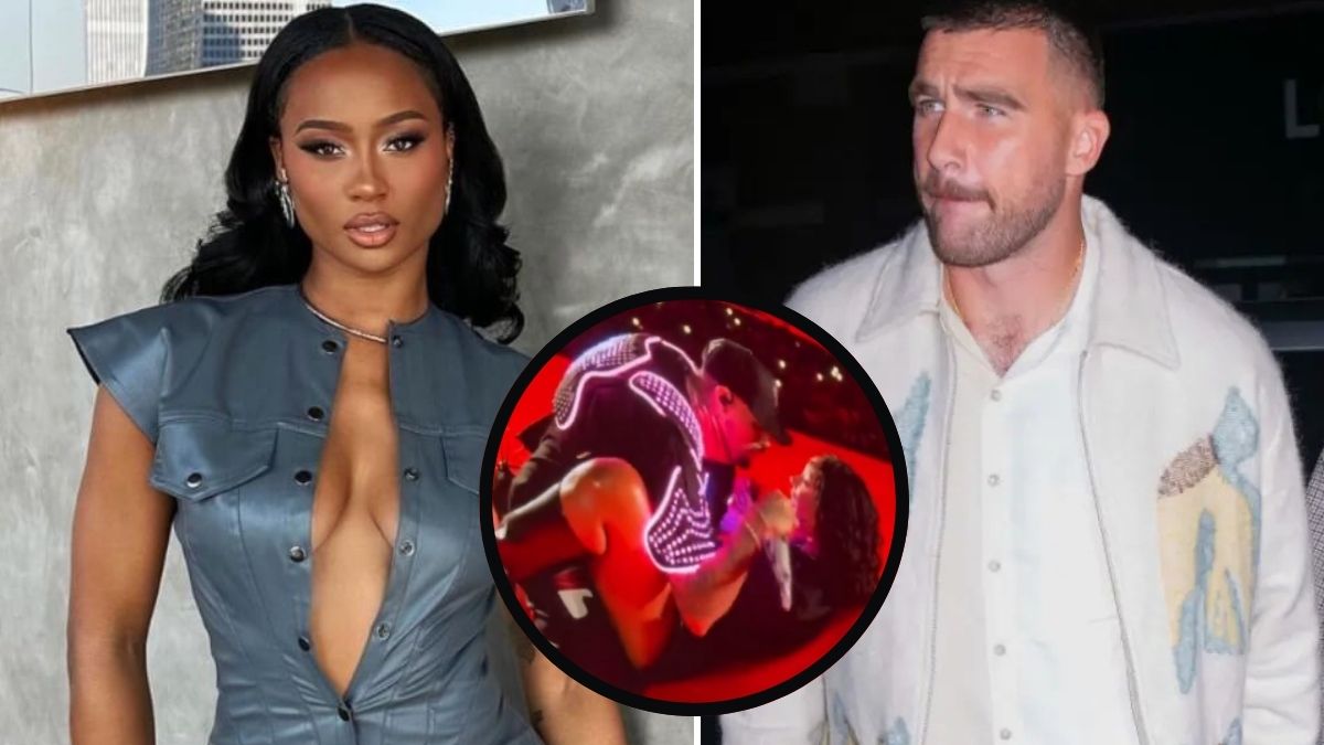 Podcaster Kayla Nicole has moved on from her ex-boyfriend, NFL star Travis Kelce, as he prepares to marry pop music sensation Taylor Swift. (Photo credit: iamkaylanicole/Instagram; killatrav/Instagram)