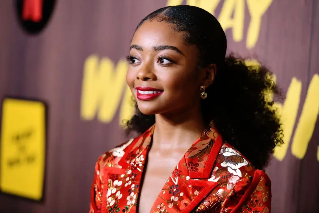 WEST HOLLYWOOD, CALIFORNIA - FEBRUARY 25: Skai Jackson attends the premiere of Netflix's "I Am Not Okay With This" at The London West Hollywood on February 25, 2020 in West Hollywood, California. (Photo by Charley Gallay/Getty Images for Netflix)
