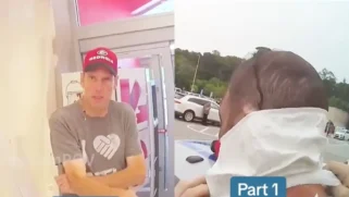 Vile White Man Greets Black Cop with Racial Slur, Spits In Officer's Face Before Arrest at Georgia Target, Video Shows 