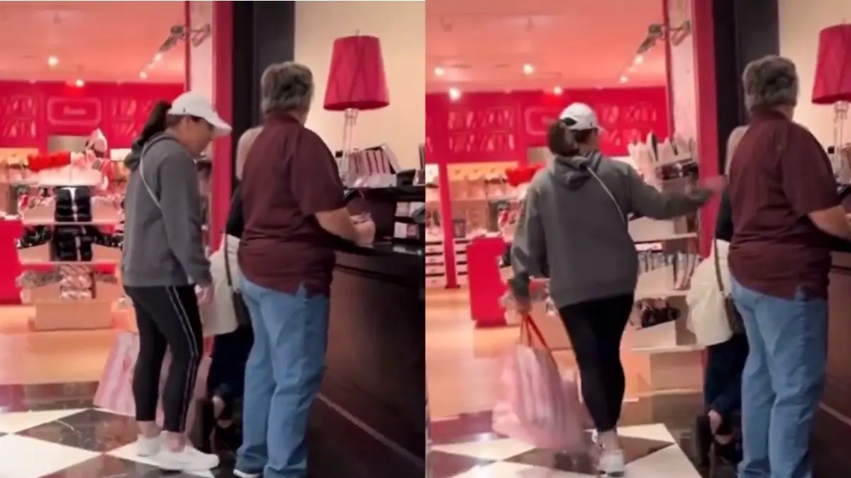 Victoria’s Secret ‘Karen’ Looking to Square Up, Learns the Hard Way After Hitting Older Shopper In Store, Video Shows