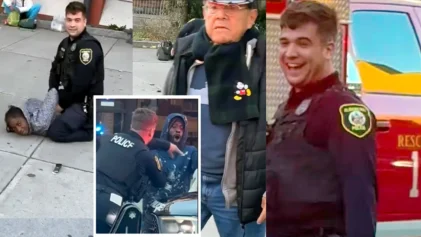 ‘This is Disgusting’: Witnesses Outraged as Cop Punches Black Woman and Shoves Two Men Complaining About Him Before Smiling For Camera