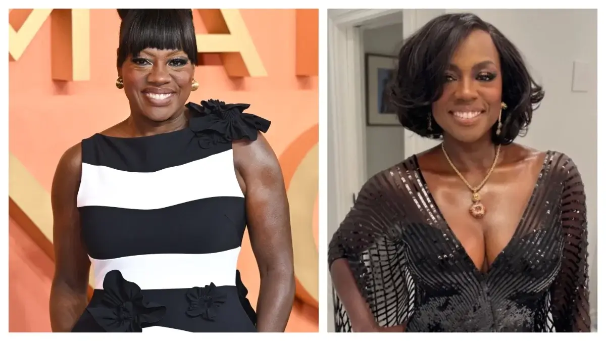 Before and after photo of Viola Davis weight loss.