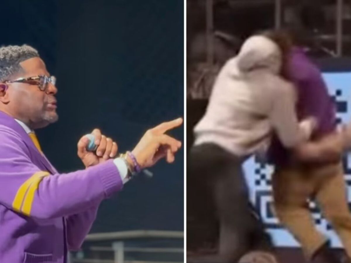 'Bishop Said Not Today': Pastor William Murphy Charged During Sunday Sermon  By Churchgoer Who Then Chased Him Around the Stage