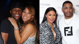 Shantell Jackson reveals she's "done dating Black men" following her failed relationships with Floyd Mayweather and rapper Nelly (Photos:  Allred, Maroko, Goldberg via Getty Images; Greg Doherty/Getty Images)