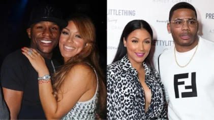 Shantell Jackson reveals she's "done dating Black men" following her failed relationships with Floyd Mayweather and rapper Nelly (Photos:  Allred, Maroko, Goldberg via Getty Images; Greg Doherty/Getty Images)