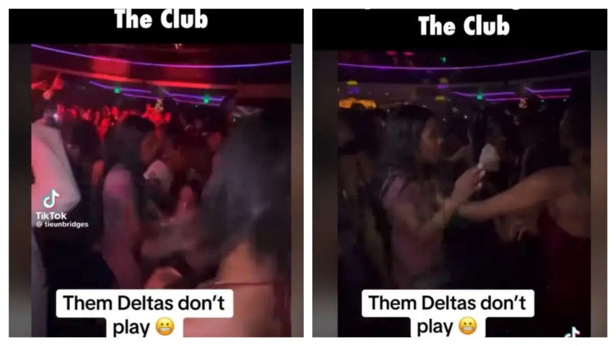 Delta push woman in club