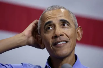 MILWAUKEE, WISCONSIN - OCTOBER 29: Former US President Barack Obama speaks at a rally to support Wisconsin Governor Tony Evers and Democratic candidate for U.S. Senate in Wisconsin Mandela Barnes on October 29, 2022 in Milwaukee, Wisconsin. Evers and Barnes, who currently serves as the state's lieutenant governor, are both facing close mid-term races. (Photo by Scott Olson/Getty Images)