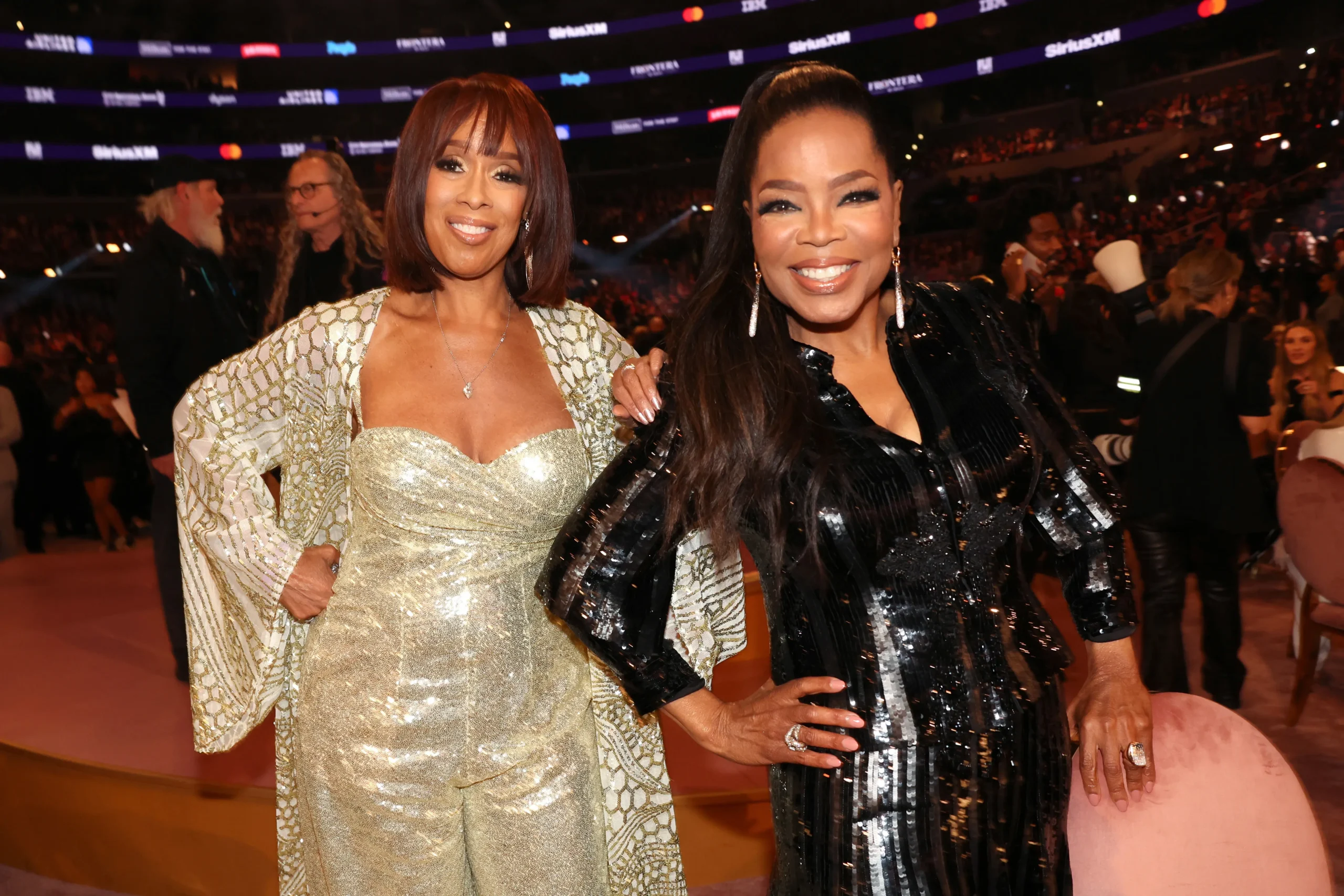 Oprah Winfrey through her best friend Gayle King a surprise birthday party, telling her that she was going to an Oprah Daily holiday party.(Photo by Johnny Nunez/Getty Images for The Recording Academy)