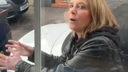 Enraged White Woman Goes Off In Racist Rant Over Neighbor's Vehicles In His Driveway While She and Her Ride the Bus, Viral Video Shows