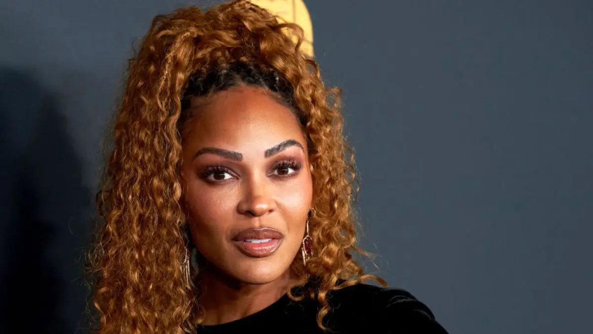 meagan good ditches church image with cutout dress