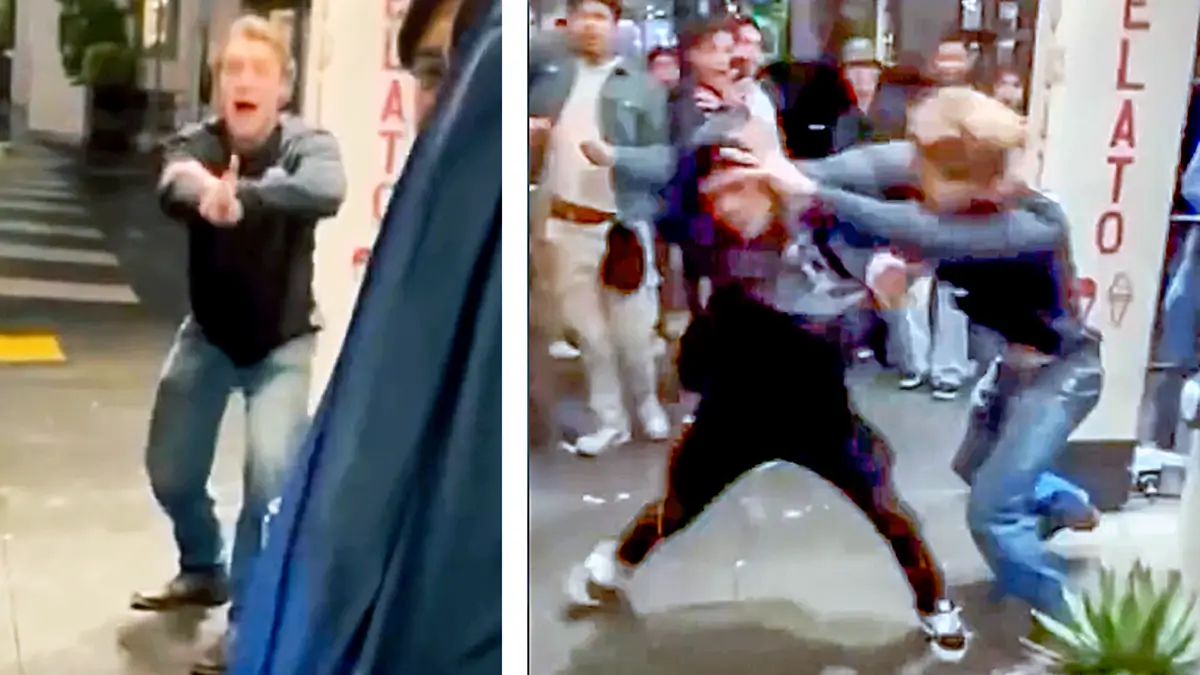 ‘Pow! Pow! Pow!’: White Man Uses Racial Slurs and Makes Shooting Motions Toward Crowd Before Getting Punched in the Face in Viral Video