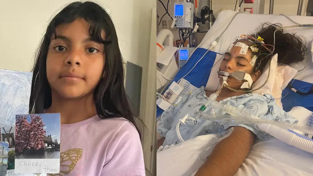 A 12-year-old girl's death has triggered a homicide investigation in Los Angeles after she was hit in the head by a water bottle while trying to protect