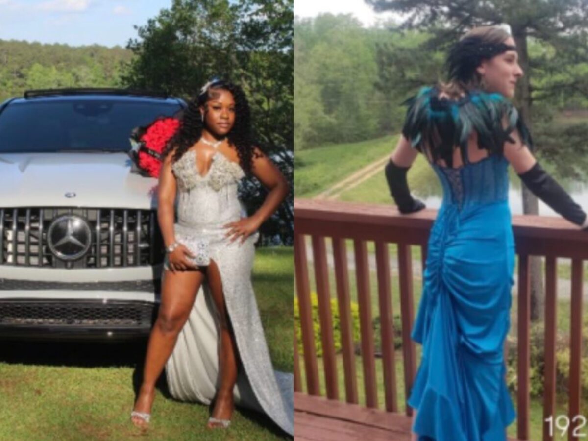 girl in black prom dress fight twitter Long Off Shoulder Fitted Prom Dress by LaDivine CA109