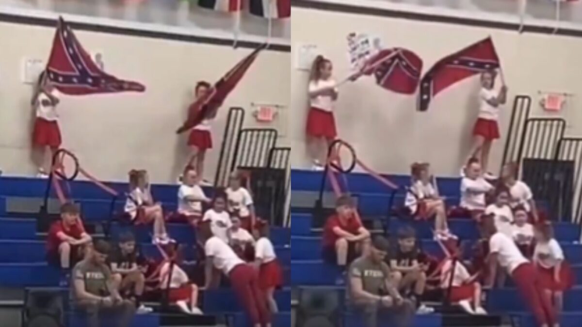 Virginia Middle Schoolers Caught Waving Confederate Flags at Basketball Game, Claim the Symbol Is Their Heritage