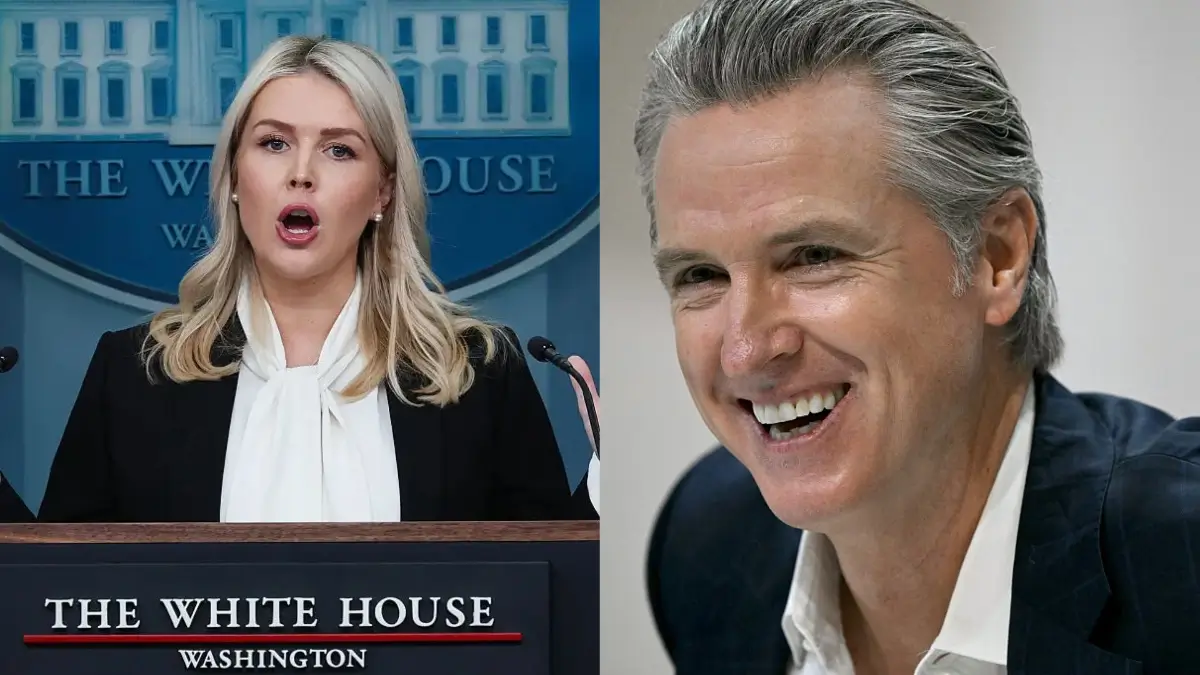 ‘Super Dumb’: Gavin Newsom Trolls Karoline Leavitt After Press Sec’s Grammatical Gaffe Implies Trump Is Around the Bend