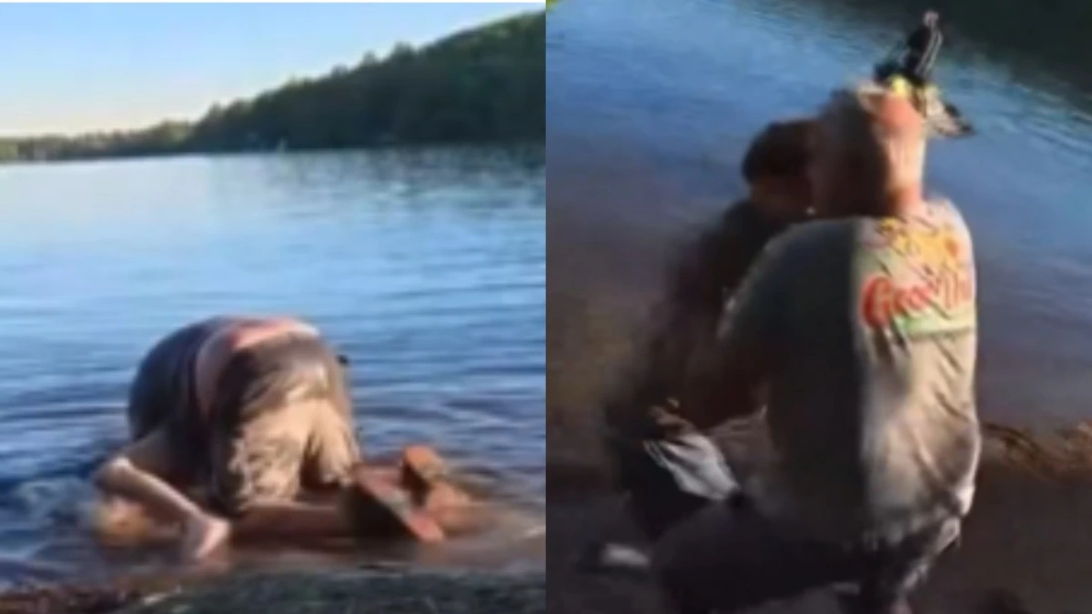 ‘Pull Him Off!’: Massachusetts Man Attacks 21-Year-Old on Crutches and Drags Him into Lake, But He Didn’t Know Police Would Get Hold of the Video