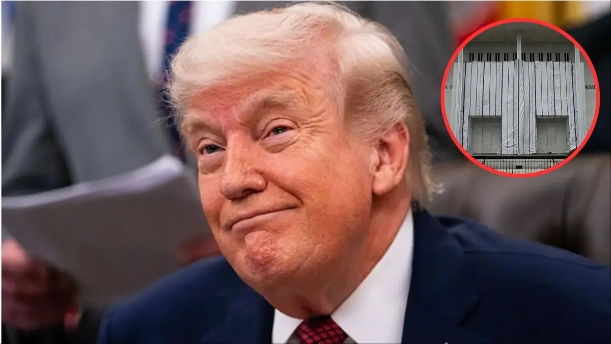 ‘The Truth Is Under There’: Trump Accused of Hiding More Than His Name as Kennedy Center Tarps Stay Up Weeks After Judge’s Removal Order