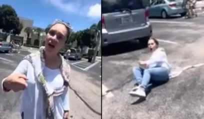 Florida 'Karen' Finds Out the Hard Way After Punching Man In the Face Who Was Filming Her In Verbal Spat with Another Woman Over Parking Space