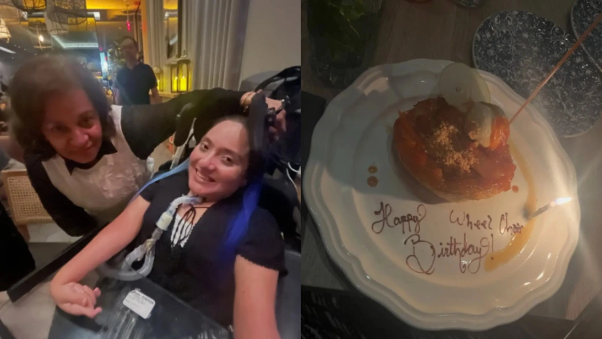 A disabled New Jersey woman says she was left outraged after an upscale restaurant served her a birthday dessert with a message referencing her