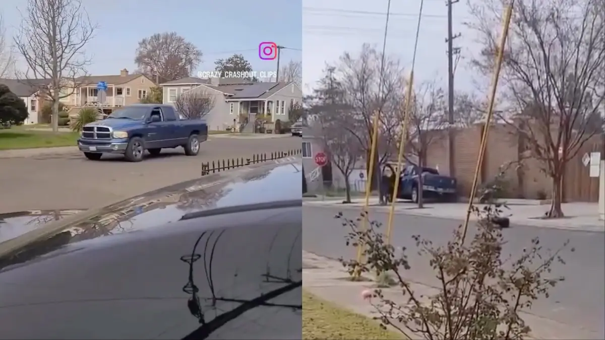 ‘I… Hate You!’: Enraged Pickup TruckDriver Who Flipped Bird at Woman Gets Instant Karma That He Didn’t See Coming, Video Shows