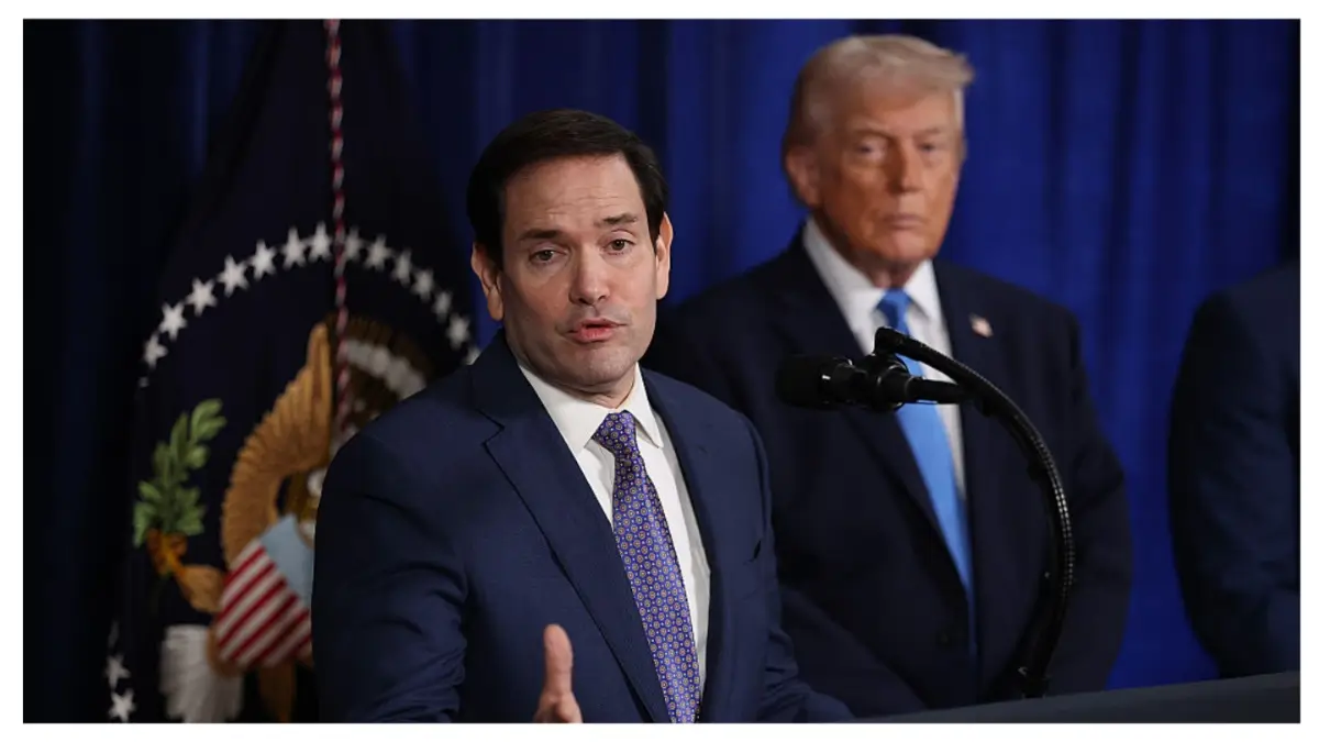 Rubio’s Fast-Talking Defense Crashes Out, Tries to Muscle Past Reporter — Until His Defense Slips and Trump’s Endgame Spills Out