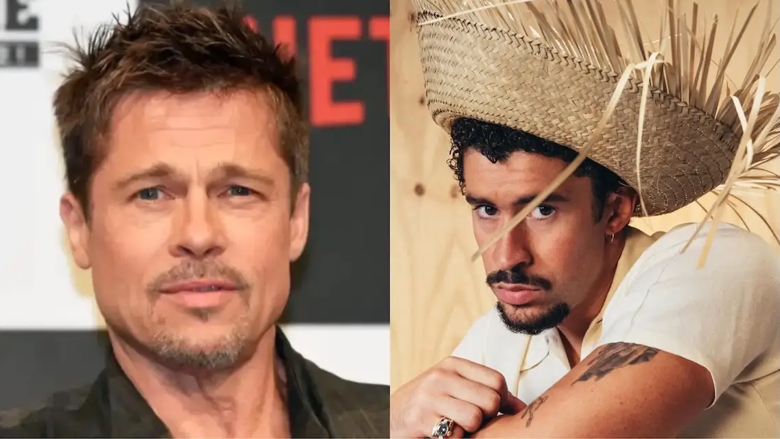 Video of Brad Pitt making Bad Bunny uncomfortable on red carpet resurfaces. (Photo: Jim Spellman/WireImage, @badbunnypr/Instagram)