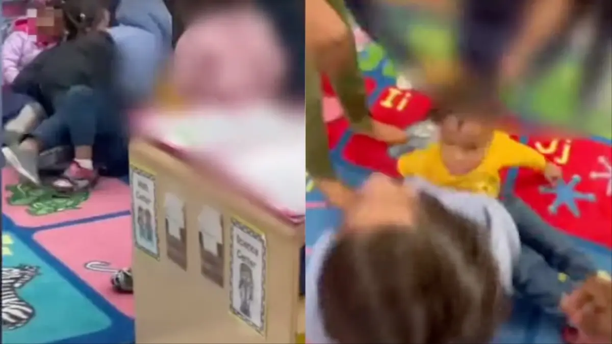 Teachers in Louisiana removed from school after a shocking video shows that the 4-year-old is packed in a Fight Club brawl while watching and laughing